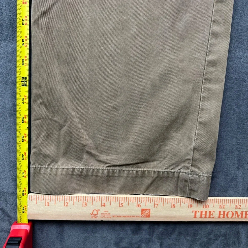 Banana Republic Relaxed Fit Dawson Chinos Men 38x32 Khaki Tan Cotton Twill Pants